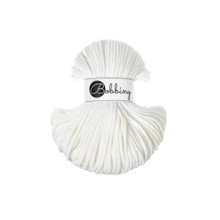 Bobbiny Classic 4 mm Off White – bavlnená šnúra 100 m na macramé a háčkovanie