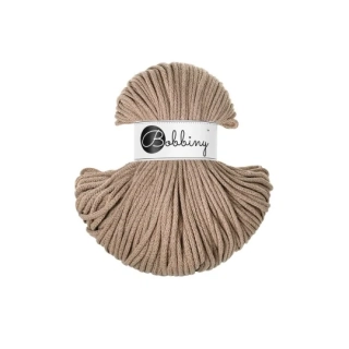 Bobbiny Classic 4 mm Sand – bavlnená šnúra 100 m na macramé a háčkovanie