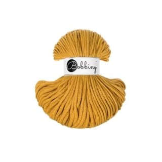 Bobbiny Classic 4 mm Mustard – bavlnená šnúra 100 m na macramé a háčkovanie