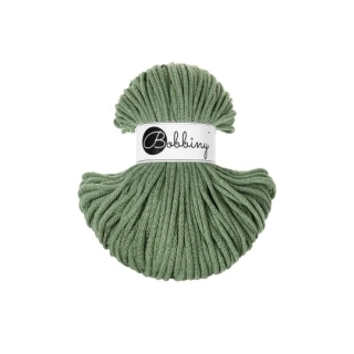 Bobbiny Classic 4 mm Eucalyptus Green – bavlnená šnúra 100 m na macramé a háčkovanie