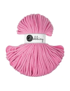 Bobbiny Premium 5 mm Bubblegum Pink – bavlnená šnúra 100 m na macramé a háčkovanie