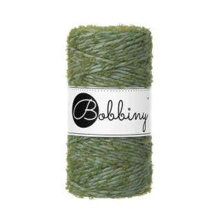 Bobbiny Bouclé 3 mm - šnúra s alpakou 100 m Eucalyptus Green