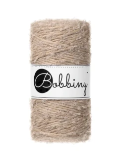 Bobbiny Bouclé 3 mm - šnúra s alpakou 100 m Sand